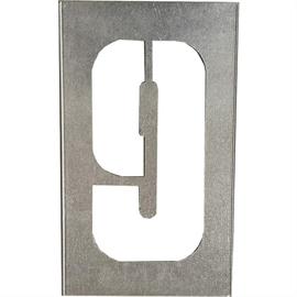 Metal stencils SET for metal numbers 20 cm high - 0 to 9 - Number 9