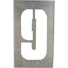 Metal stencils SET for metal numbers 30 cm high - 0 to 9 - Number 9