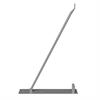 Mobile fence support strut incl. base plate for stable support of mobile fence elements, with continuous