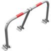 Parking lot barrier bracket foldable with padlock hot-dip galvanized / red refl. stripes | Bild 2