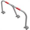 Parking lot barrier bracket foldable with padlock hot-dip galvanized / red refl. stripes | Bild 4