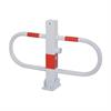 Parking lot barrier reversible with triangular lock