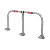 Parking lot locking bar foldable, with profile cylinder lock Unlocking and locking outside the Schmutzz