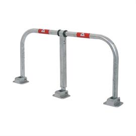 Parking lot locking bar foldable, with profile cylinder lock Unlocking and locking outside the Schmutzz
