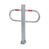 Passage and parking barrier reversible with triangular lock