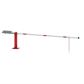 Road barrier with counterweight and pendulum support