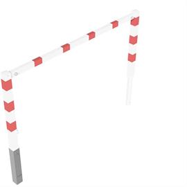 Roadblocks with triangular lock swiveling with top rail