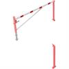 Rotary barrier with support post and cable reinforcement