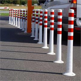 Self-erecting barrier posts