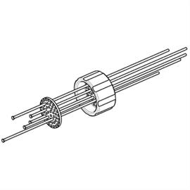 Set of round head steel needles 4 mm chisel shaped