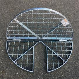 Shaft cover grille, simple design with 120 mm cut-out, hinged, closed LW 600