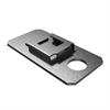 Shoe for sign stands reduces point loading on sensitive surfaces, tool-free under the