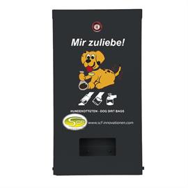 Snoopie dog waste bag dispenser for wall mounting  RAL 7021 black-grey