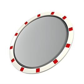 Stainless steel traffic mirror, round, with anti-icing protection