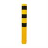 Steel tube bollard - Ø 152 x 3.2 mm removable, without lock yellow / black