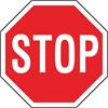 Stop made of marking foil, black/red/white, 100 x 100 cm