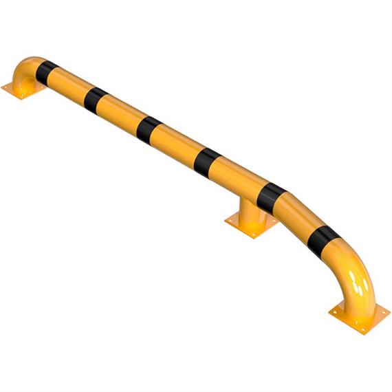 Truck entry aid, - Ø152,4mm round tube for dowelling, yellow / black approx. 3000mm