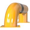 Truck entry aid, - Ø152,4mm round tube for dowelling, yellow / black approx. 3000mm | Bild 2