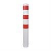 Tubular steel bollard - Ø 152 x 3.2 mm stationary, for setting in concrete hot-dip galvanized / white coated