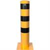 Tubular steel bollard - Ø 193 x 3.6 mm for dowel fixing yellow / black