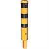 Tubular steel bollard - Ø 193 x 3.6 mm removable, with triangular lock yellow / black