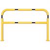 Tubular steel bracket yellow / black with crossbar to set in concrete | Bild 2