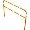 Tubular steel bracket yellow / black with crossbar to set in concrete | Bild 3