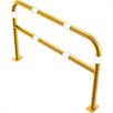 Tubular steel bracket yellow / black with crossbar to set in concrete | Bild 3