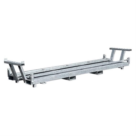 Twintraverse 15 for construction fence and feet simultaneous removal of both articles by laterally foldable
