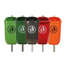 Waste bins for dog waste disposal