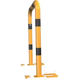 Barra de protección contra choques tubo de acero desmontable - Ø 76 mm amarillo / negro