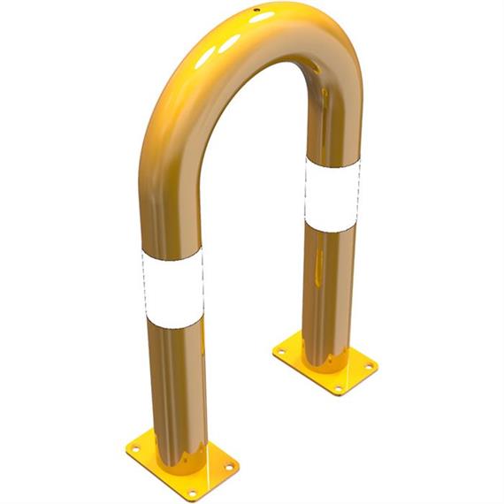 Barra de protección contra choques tubo de acero - Ø 76 mm amarillo / negro