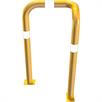 Barra de protección contra impactos 90° versión empotrada por un lado tubo de acero - Ø 76 mm amarillo / negro | Bild 4