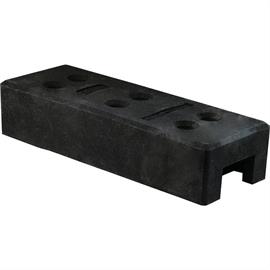 Base de la valla de construcción hecha de plástico reciclado