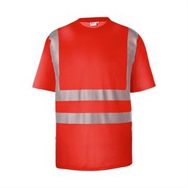 Camiseta de alta visibilidad REFLECTIQ PSA 2 - rojo de advertencia