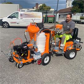 CMC AR 30 Pro-CMPR-MAXX - Máquina de marcaje vial sin aire con bomba de pistón de 6,17 l/min, compresor y carro de tracción