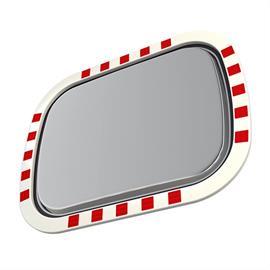 Espejo de tráfico de acero inoxidable Basic - con protección antihielo 700 x 900 mm, ovalado