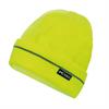 Gorro de invierno de punto con dobladillo vuelto - aviso amarillo