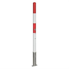 MORION Sperrpfosten herausnehmbar, Dreikant, 60, zum Einbetonieren, rot-weiß., reflektierend