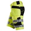 Pantalón corto elástico con bolsillos tipo funda, negro/amarillo, clase 1 de alta visibilidad - Talla 44 | Bild 3