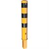 Pilona tubular de acero - Ø 152 x 3,2 mm desmontable, con cierre triangular amarillo / negro