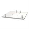Placa adaptadora para mástil de tubo de celosía y dispositivo de montaje de hormigón con tuerca
