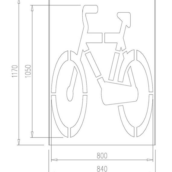 Plantilla para bicicleta 80 x 105 cm