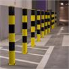 Poste de barrera Poste metálico de protección amarillo / negro - 108 x 900 mm | Bild 4