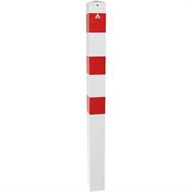 Poste de barrera tubo de acero 100 x 100 x 3 mm fijo, para colocar en hormigón