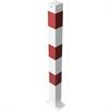 Poste de barrera tubo de acero 70 x 70 mm fijo, para fijación con tacos galvanizado en caliente / recubierto de blanco | Bild 4