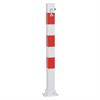 Poste de barrera tubo de acero 70 x 70 mm plegable, con cierre triangular