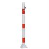 Poste de barrera tubo de acero - Ø 60 x 2,5 mm plegable con cierre de cilindro de perfil