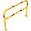 Soporte tubular de acero amarillo / negro con travesaño para colocar en el hormigón