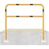 Soporte tubular de acero amarillo / negro con travesaño para colocar en el hormigón | Bild 4